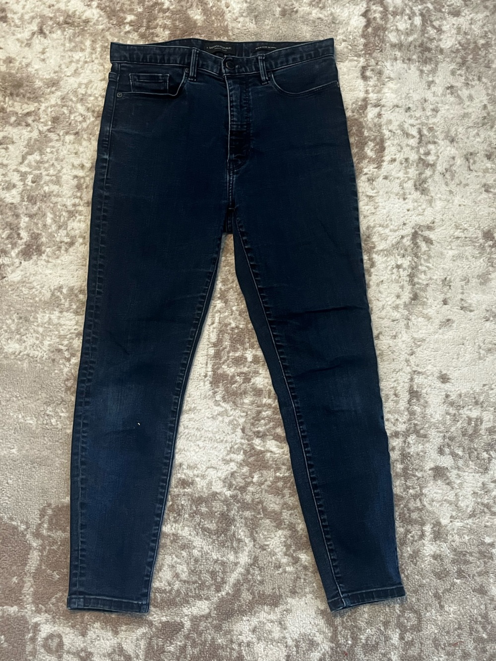 Banana Republic High Rise Skinny Jeans Women's 29P Petite Dark Wash Denim